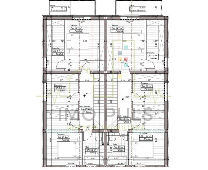 Duplex in Mosnita noua. Pozitie foarte buna. Se pot face 3 dormitoare - 2