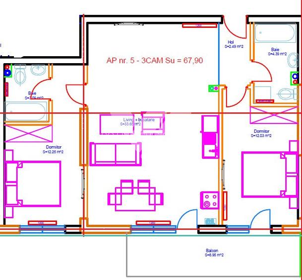 Apartament 3 camere 2 bai etaj 1 - zona Mega Image Doamna Stanca  - 9