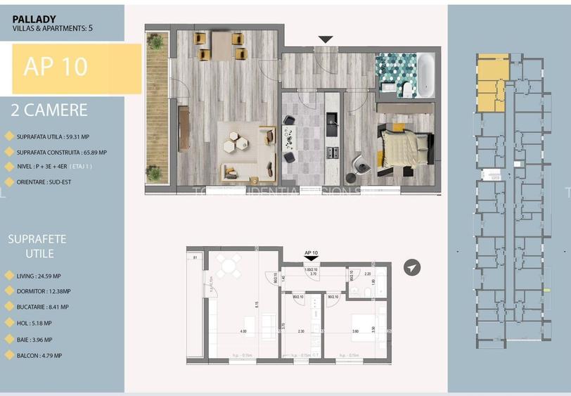 AP. 2CAM. MOBILAT- METROU 1DECEMBRIE / LOCUINTA-INVESTITIE! - 2