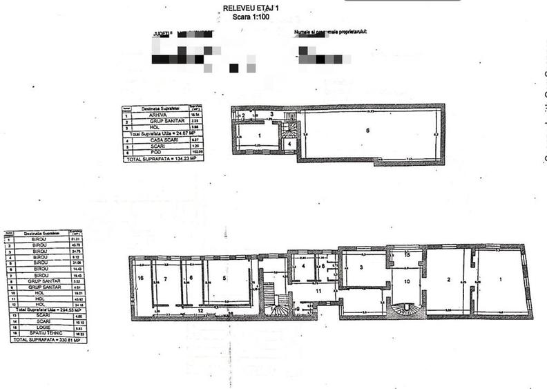 Cladire ultracentrala 1966 mp | consolidata | teren 1131 mp | Victoriei - Sfinti - 14