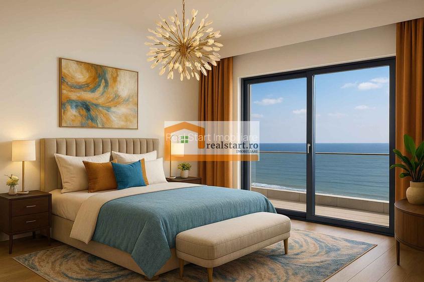 Vedere frontala la Mare, Prima linie, Penthouse tip Duplex, bloc Boutique - 20