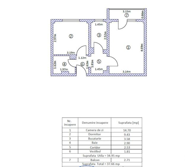 Apartament 2 camere – Pantelimon - 9