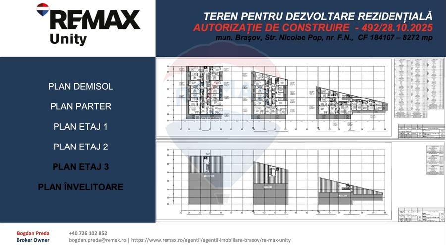 Teren dezvoltare rezidențială 8,272mp Brasov/AUTORIZATIE DE CONSTRUIRE - 6