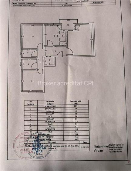 Apartaament de vanzare 3 camere,Mihailesti,suprafata 80 mp - 9