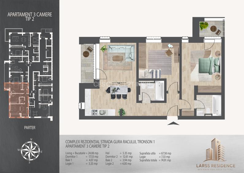 0% comision | Apartamente noi cu 3 camere | Sector 3 | Metrou Nicolae Teclu 700m - 4