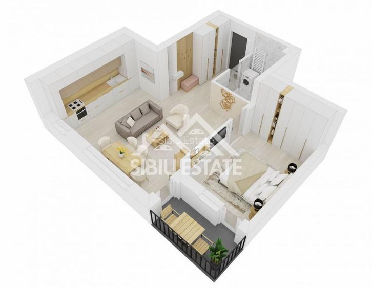 Apartament 2 camere de vânzare, Doamna Stanca, Sibiu, Parcare inclus - 2