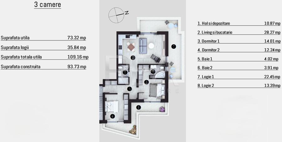  3 Camere Terasa 35 mp Doamna Ghica  - 20