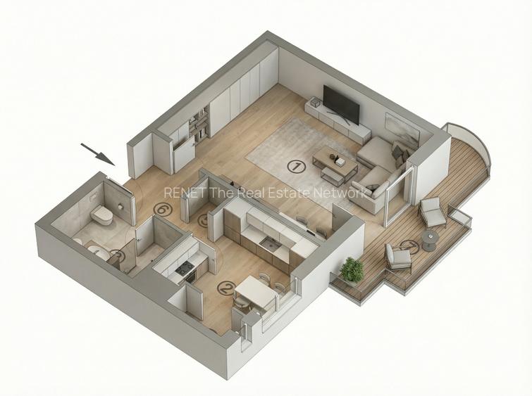 Garsonieră 36mp Unirii - Etaj 1, Renovare Totală Necesară - 2