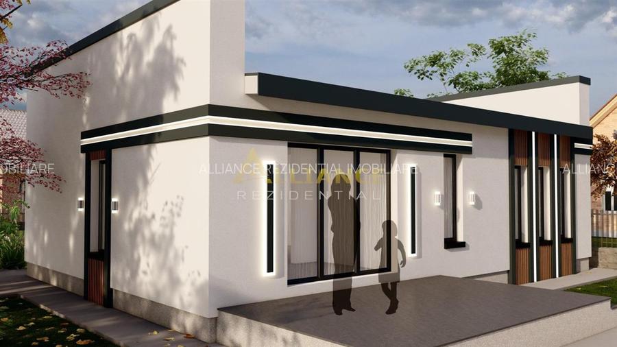 Casa individuala parter - 4 camere 2 bai - teren 309mp - 7