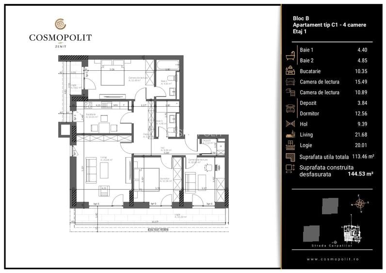 Apartament 4 camere Cosmopolit Zenit | Răcădău - 2