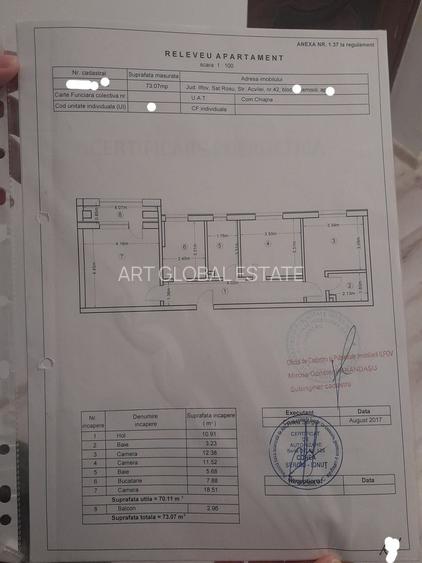 Apartament 3 Camere Decomandat Militari Residence Demisol Acvilei Loc de Parcare - 12