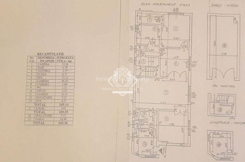 Stefan cel Mare | Apartament 4 camere in vila | 109mp | Garaj - 14