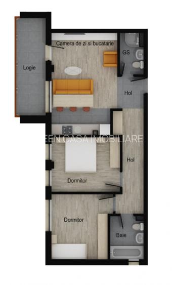 Apartament 3 camere, finisat, 64mp + logie 9mp, zona Muzeul Apei - 2