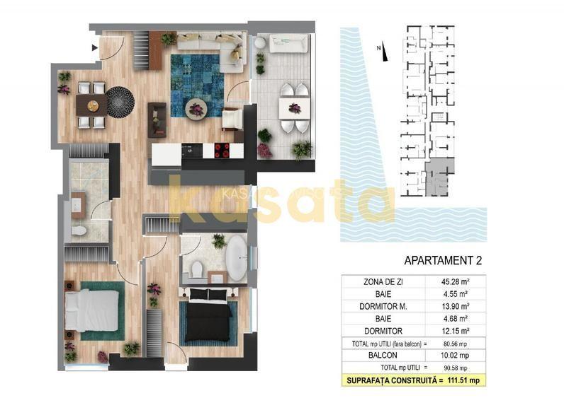 DE INCHIRIAT | APARTAMENT 4 CAMERE | BANEASA - SISESTI | BLOC NOU - 1