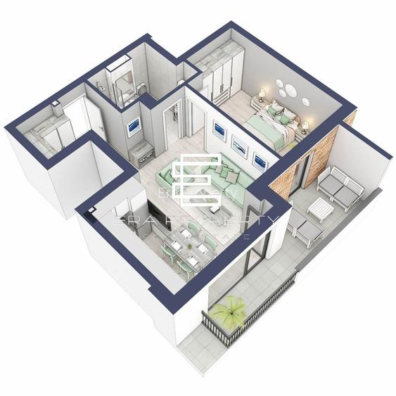 Apartament 2 camere balcon generos,  zonă liniștită Sibiu - 1