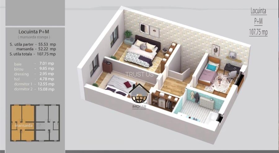 COMISION 0%, Duplex 4 Camere, 108 mp, 335 Teren, La Intrare SACALAZ - 9