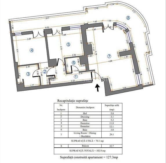 Apartament 3 camere de lux | Calea Victoriei - 14