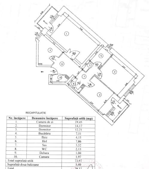Apartament 3 camere 80 mp, 2 bai, 2 balcoane, Alexandru - Zimbru, bloc 1988 - 13