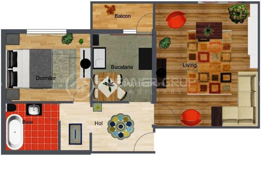 Etaj 3! Apartament 2 camere Canta, 47mp, CT - 8