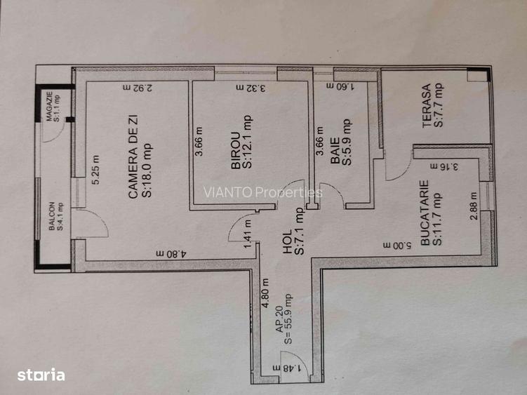 APARTAMENT 2 CAMERE DECOMANDAT CU PARCARE | DOAMNA STANCA | TERASA SI BALCON - 1