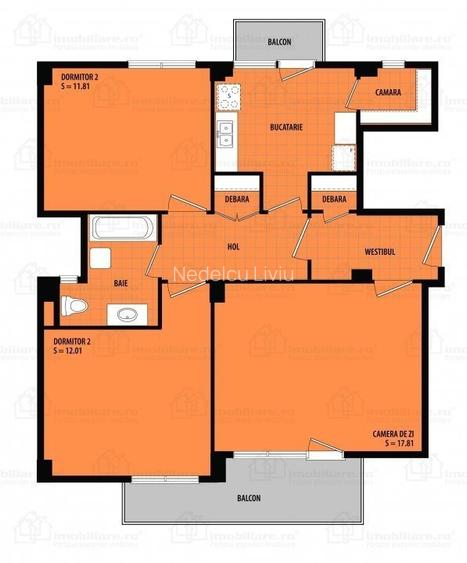 Ofer spre inchiriere apartament cu 3 camere Piata Universitatii - 2