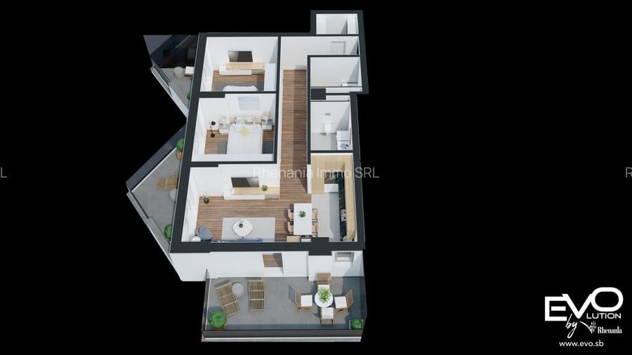 AP. 3 CAMERE | 3 TERASE | 115 MP | SHOPPING CITY SIBIU | Evolution Apartments - 8