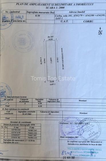 Teren extravilan in Corbu, 5000 MP, zona Plaja Corbu, doar 15 euro/mp - 4