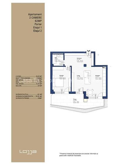 Apartament 2 camere 82 mp - Copou ansamblul Lojja - 8