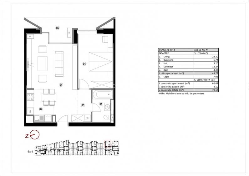Apartament 2 camere 102 the Address - 1