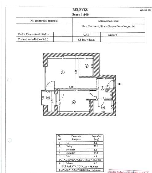 VANZARE APARTAMENT 2 CAMERE/MOBILAT,UTILAT,PARCARE//ONE COTROCENI PARK - 1