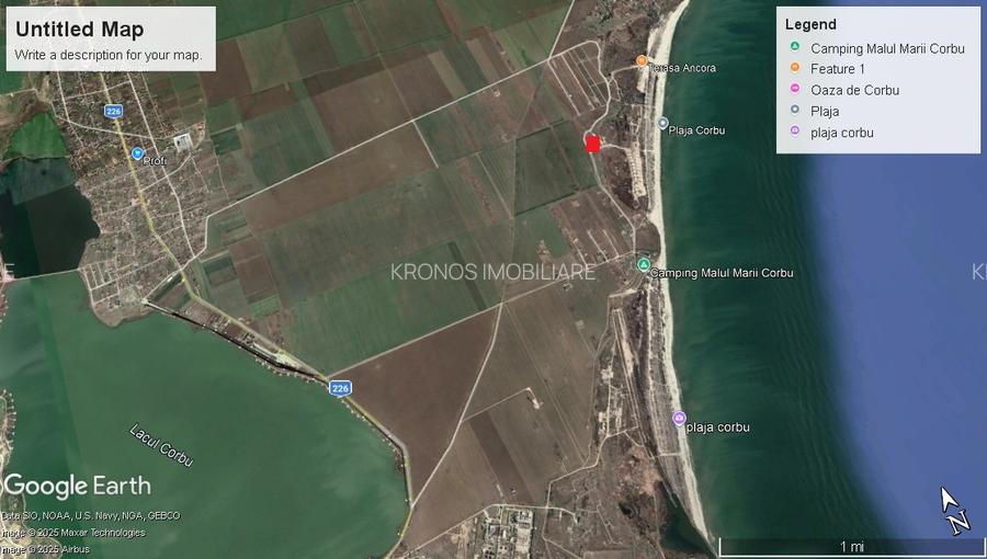 TEREN INTRAVILAN PE MALUL MARII 1.500 MP. IDEAL CONSTRUCTII TURISTICE RESTAURANT - 2