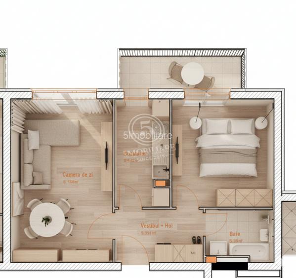 Ocazie Unica: 2 Camere  110.000€ (TVA 0%) in Cosmopolis - 6