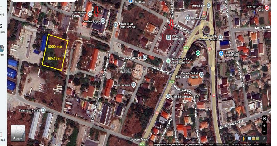 Teren intravilan 3000 mp langa primarie. Autorizat hala sau locuinte P+1. Agigea - 3