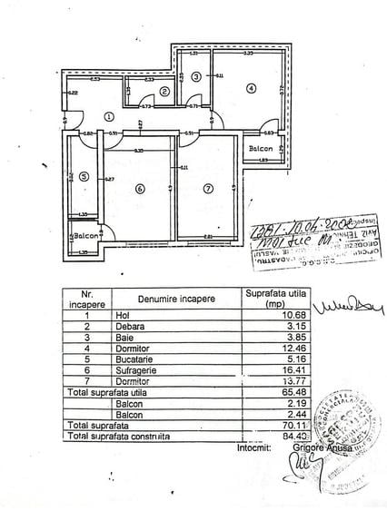 Apartament cu 3 camere, mobilat si utilat, etaj 3, VASLUI zona CENTRU; - 9