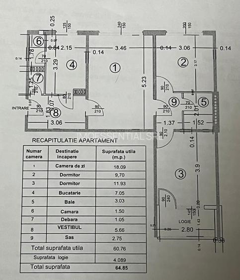 3 camere semidecomandat metrou Valea Ialomitei - 9
