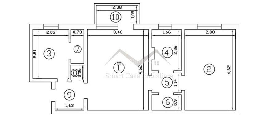 Apartament 2 camere semidecomandat Podu Ros - 3