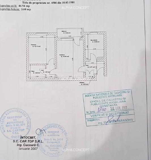 Vand  apartament 2 camere semidecomandat, Tomis I,  48 mp - 8