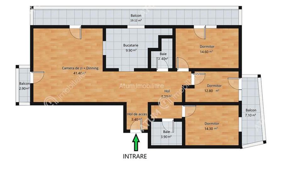 Apartament cu 4 camere si 3 balcoane la etajul 1 zona Rahovei - 8