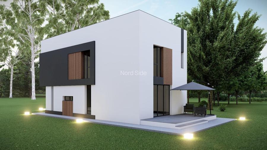 Vila eficienta energetic Tunari, strada publica, POMPA SI PANOURI SOLARE - 3