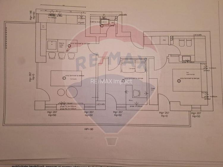 Apartament nou de 3 camere Nemobilat de inchiriat in zona Aviatiei - 8