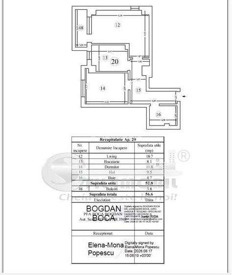 Apartament 2 camere Galata Iasi, bloc intabulat, 57 mp, parcare subterana inclus - 2