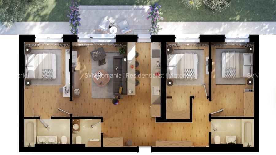 REA1029167 Tunari Sunlight Residence 4 Camere Curte Proprie - 8