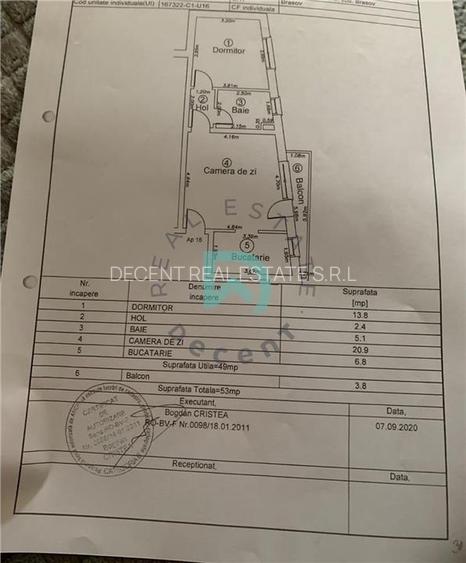 Apartament 2 camere, Tractorul, etaj 3, semidecomandat - 10