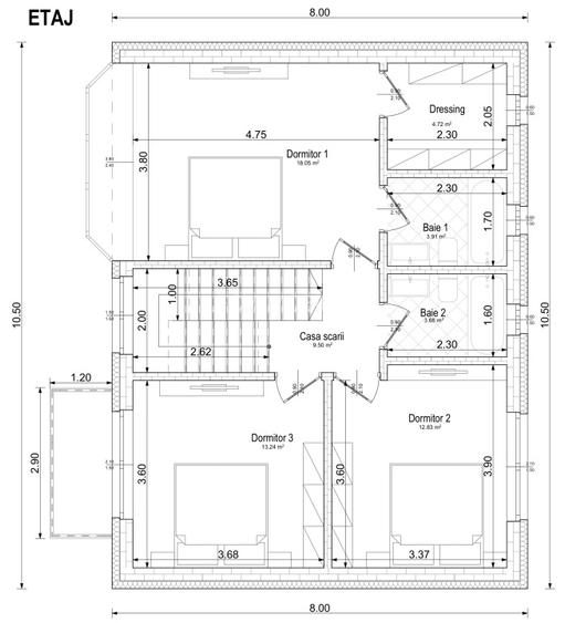 Vilă superbă P+1 Tunari 171mp, 4 camere, curte proprie, 387 mp teren - 8