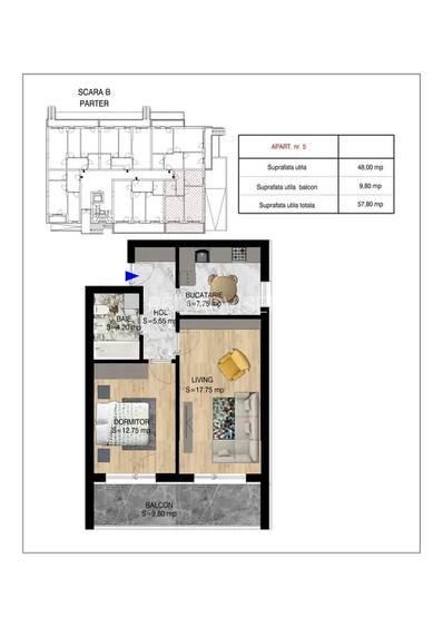 Apartament 2 Camere Decomandat, Pallady 15min de Metrou N Teclu - 4