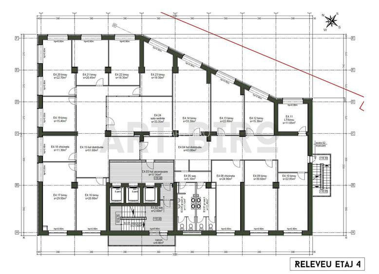 Zero comision, 240/546mp birou amenajat, parcare, 13Septembrie, 12'[M] - 1