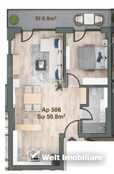 Apartamente  cu 2 camere, imobil nou, 51 mp, zona Gheorgheni-Iullius Mall, FSEGA - 2