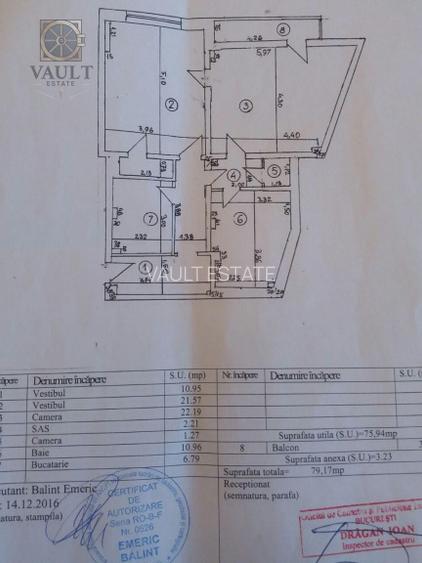 Apartament 3 camere - FINISAT - mobilat/utilat - Romana risc 1 - 23