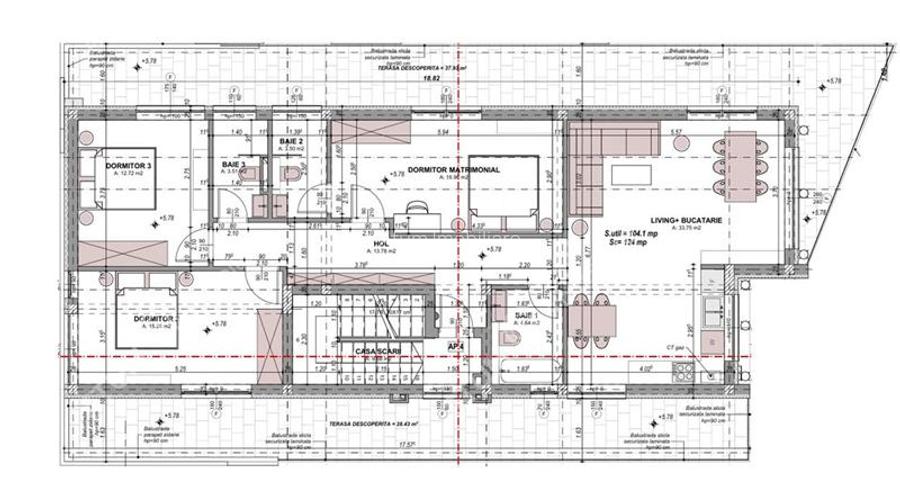 Penthouse la cheie cu 4 camere si doua terase zona Arhitectilor Sibiu - 8