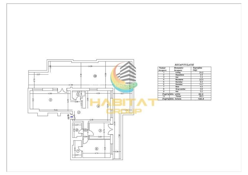 Mihai Bravu Penthouse 3 camere 93 mp+terasa 98 mp ACTE GATA - 2